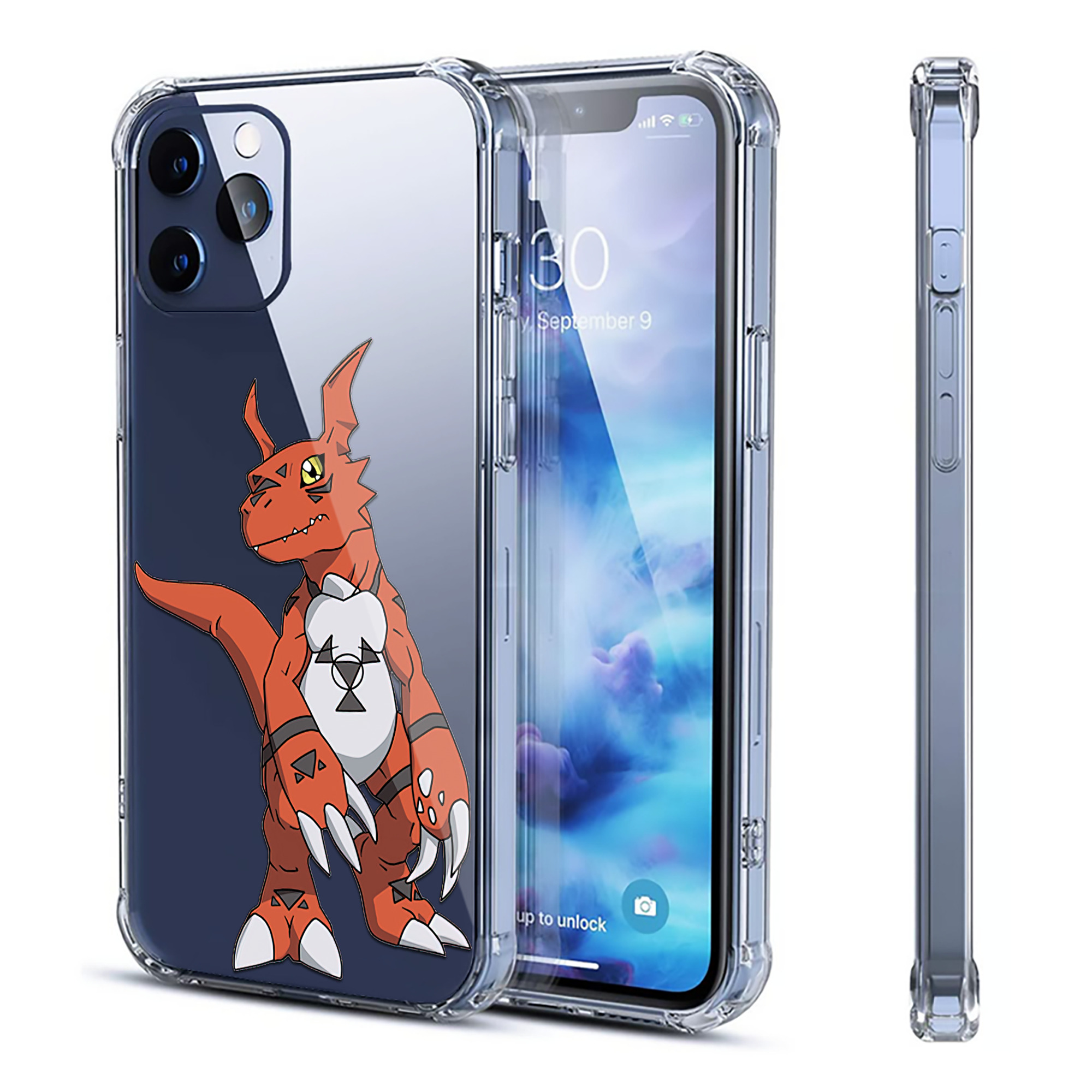 （画像用） Digimon デジタルモンスター/デジモン 【iPhone 12シリーズ対応】透明スマホケース（クリアソフトケース）